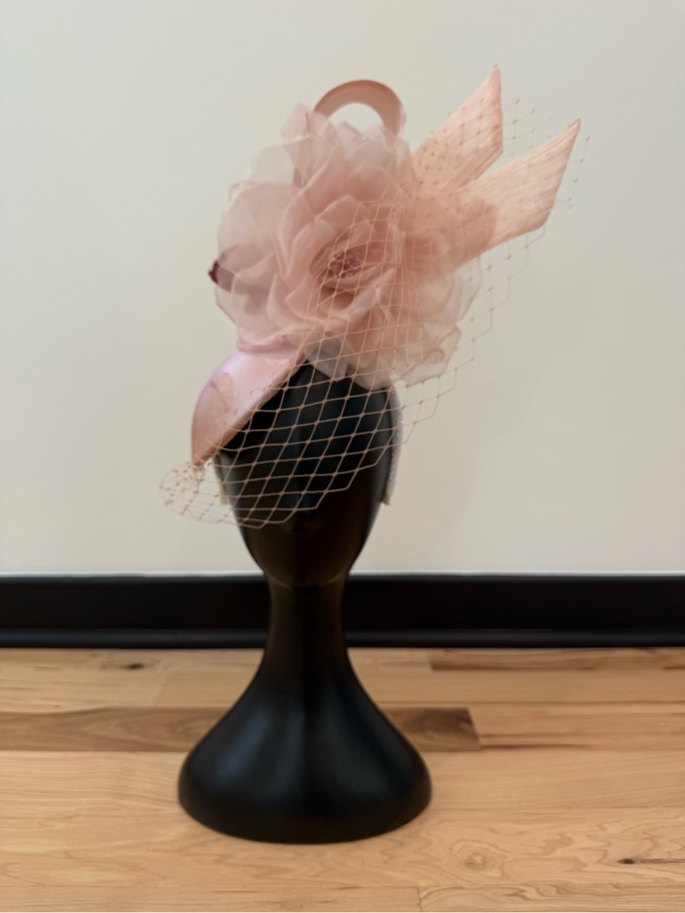 Couture Pink Floral Fascinator Hat Kentucky Derby Wedding Church Tea Party